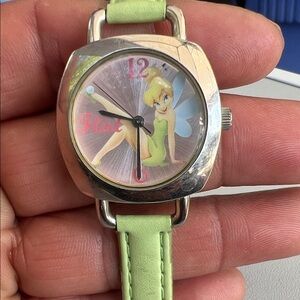 VINTAGE Tinker Bell Watch with Green Strap